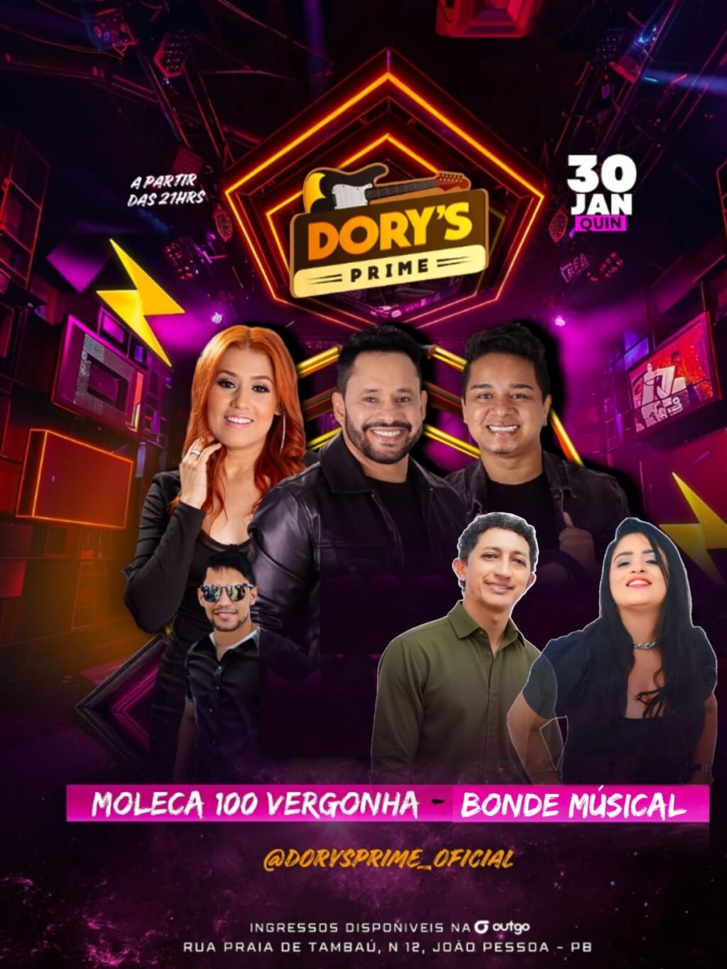 Bonde Musical é Atração Nesta Quinta Feira (30), No Dory´s Prime, Que Ainda Tem Moleca 100 Vergonha
